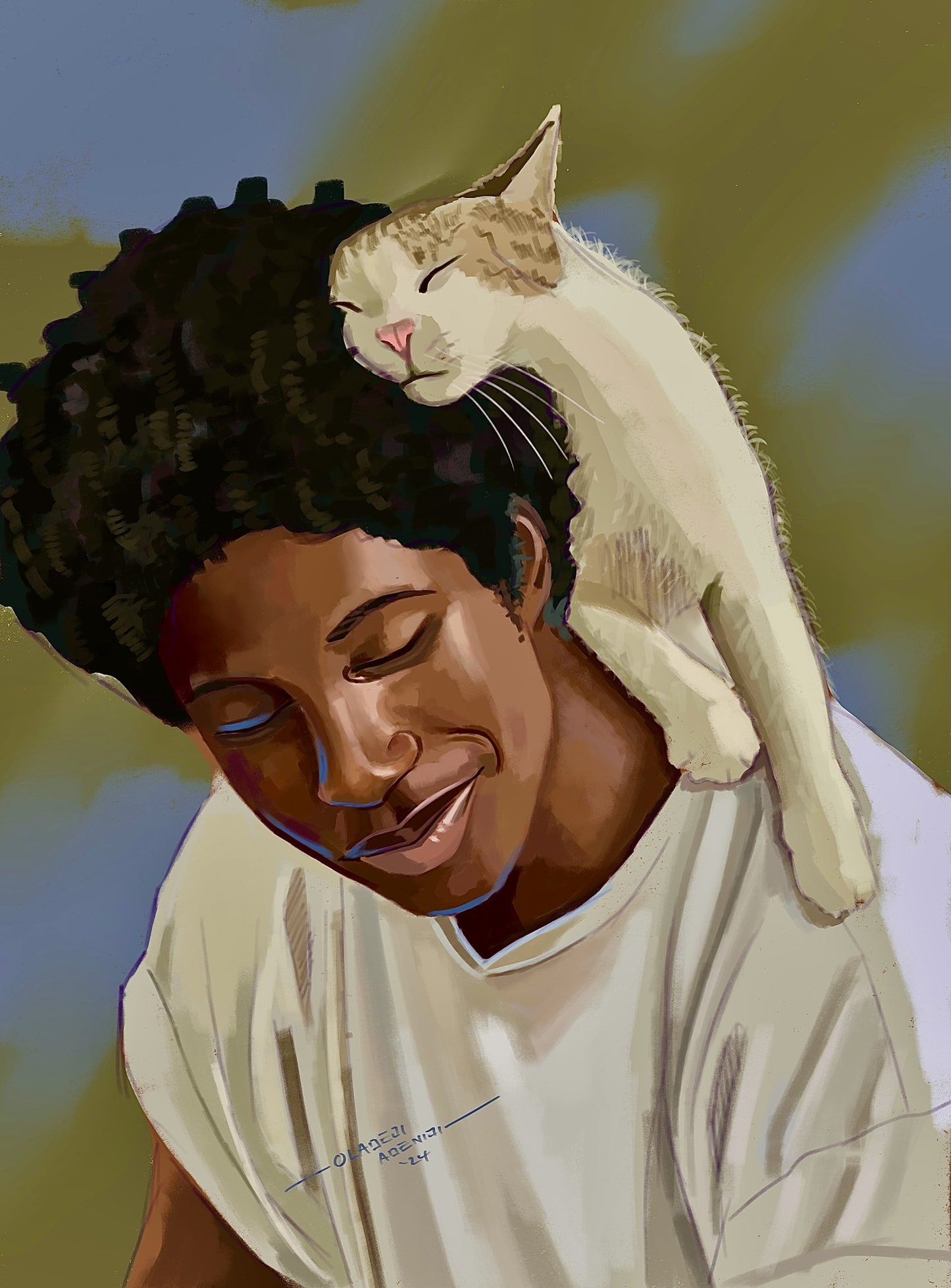 Cat's Comfort Art Print
