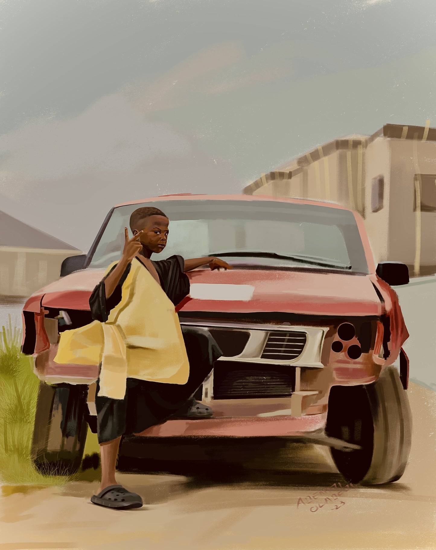 Pink my ride Art Print