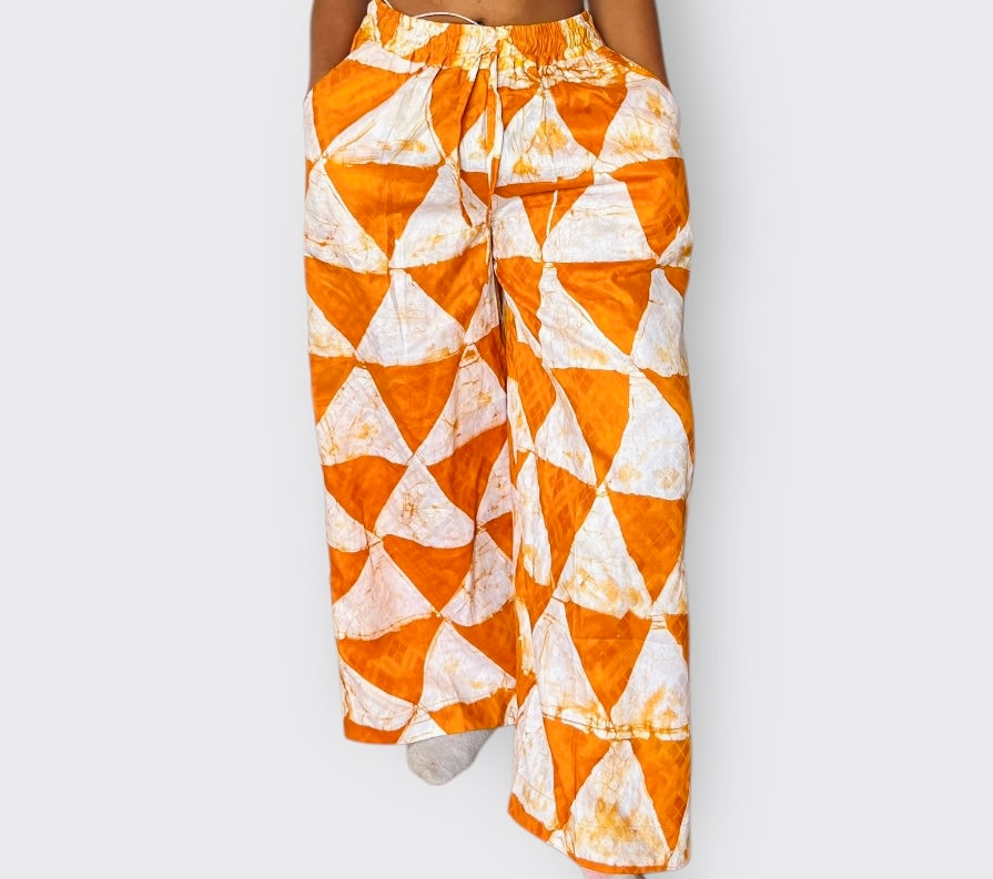 Adire Palazzo Pants Yellow